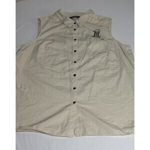 Harley Davidson women's 2XL button up sleeveless Shirt Embroidered Logo Biker